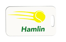 Hamlin Tennis Bag Tags- choose logo